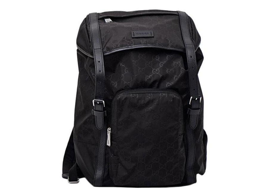 Pre-owned Gucci  Travel Nylon Backpack Large Black