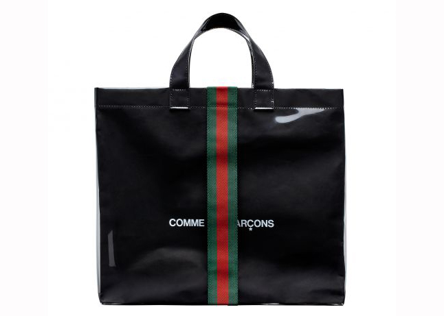 Pre-owned Gucci  X Comme Des Garcons Tote Bag Black