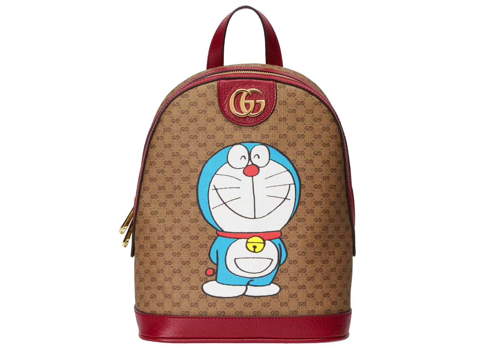Pre-owned Gucci X Doraemon Backpack Small Ebony/beige
