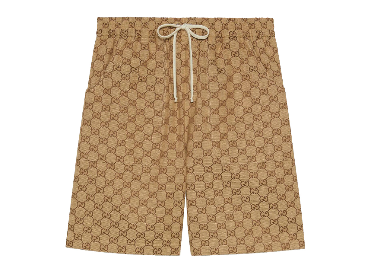 Pre-owned Gucci X The North Face Gg Canvas Shorts Brown/beige