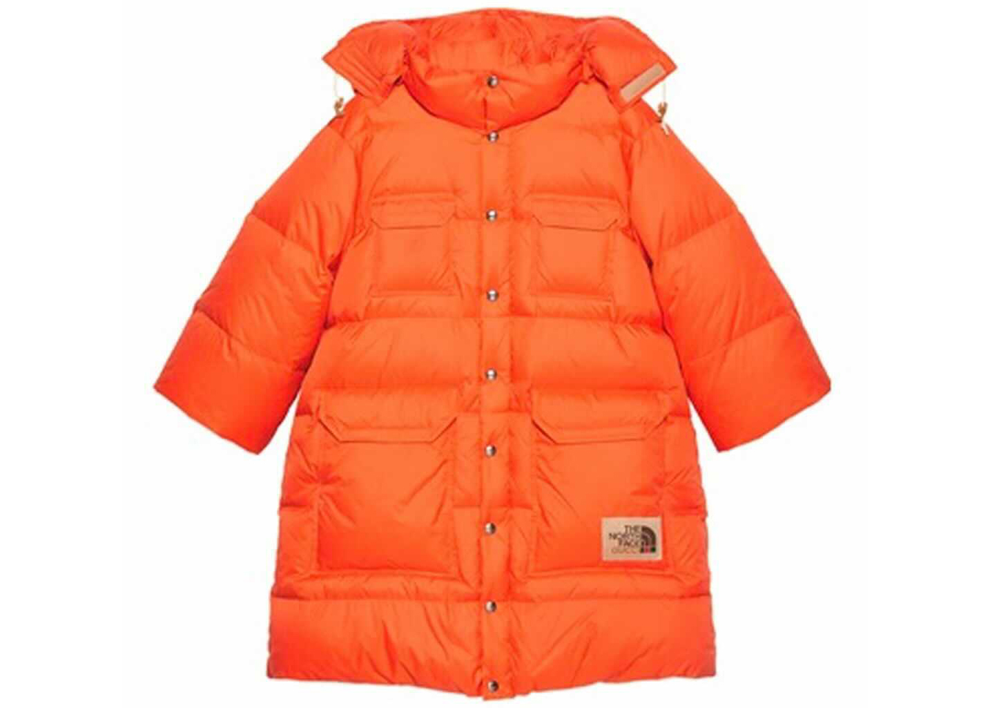 Pre-owned Gucci  X The North Face Nylon Jacket Orange