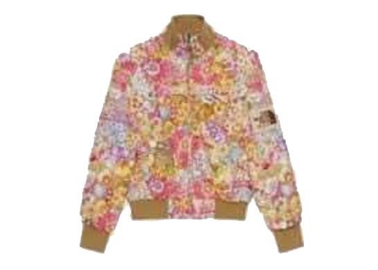 Pre-owned Gucci  X The North Face Online Exclusive Nylon Bomber Jacket Floral