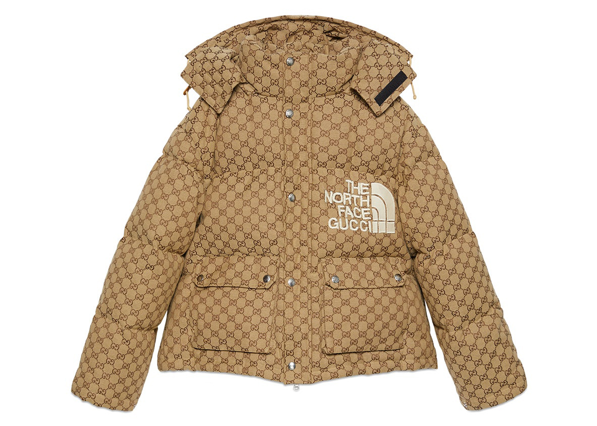 Pre-owned Gucci X The North Face Print Jacket Beige/ebony