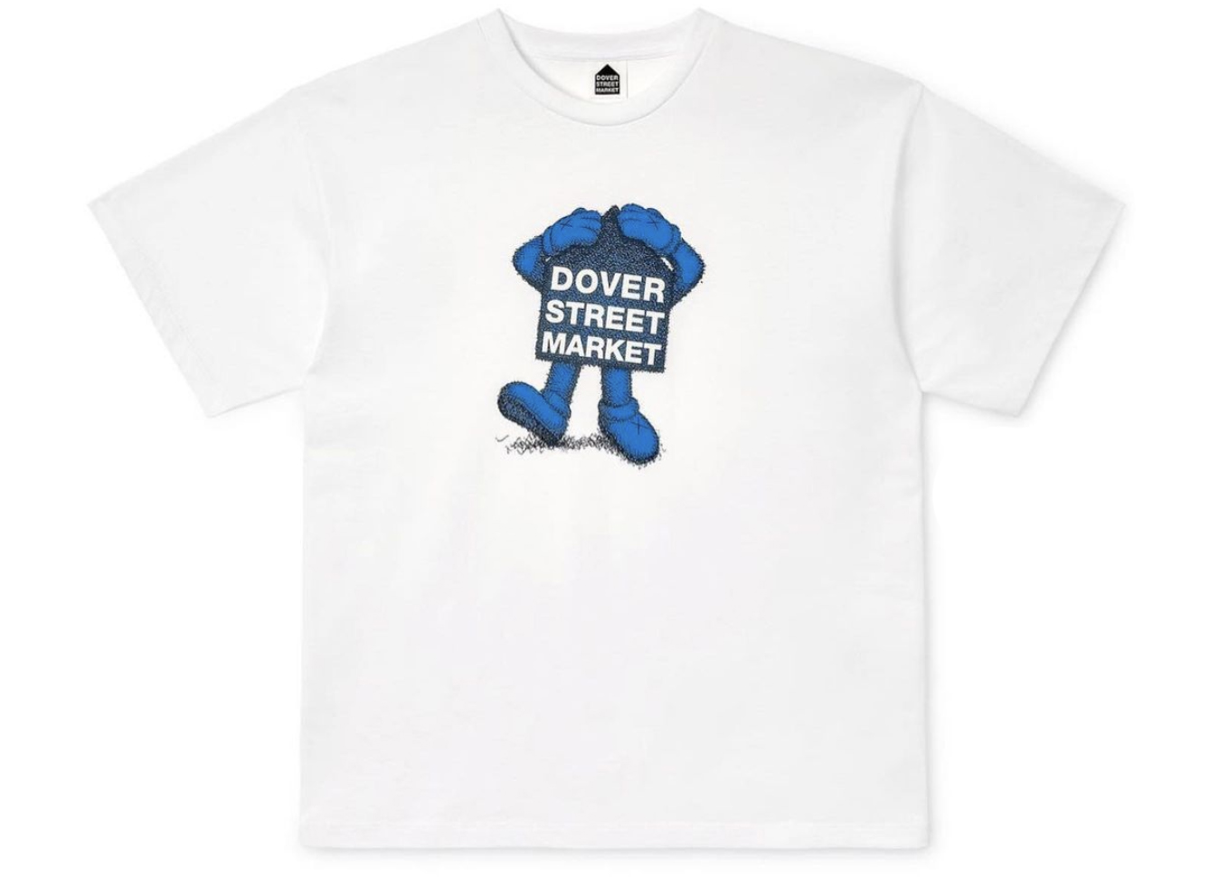 Pre-owned Kaws  X Dover Street Market Fluro Rebellion T-shirt Blue