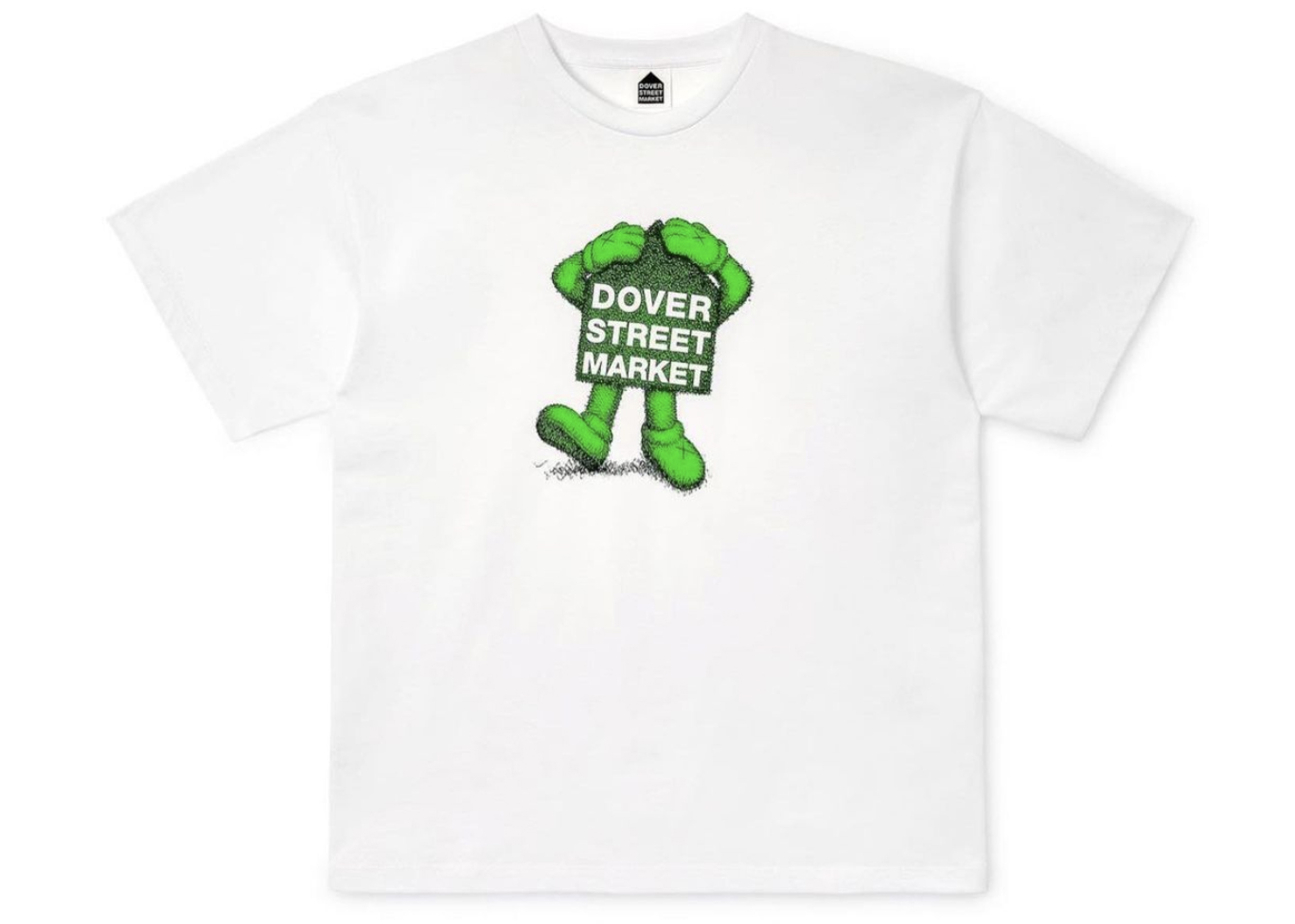 Pre-owned Kaws  X Dover Street Market Fluro Rebellion T-shirt Green
