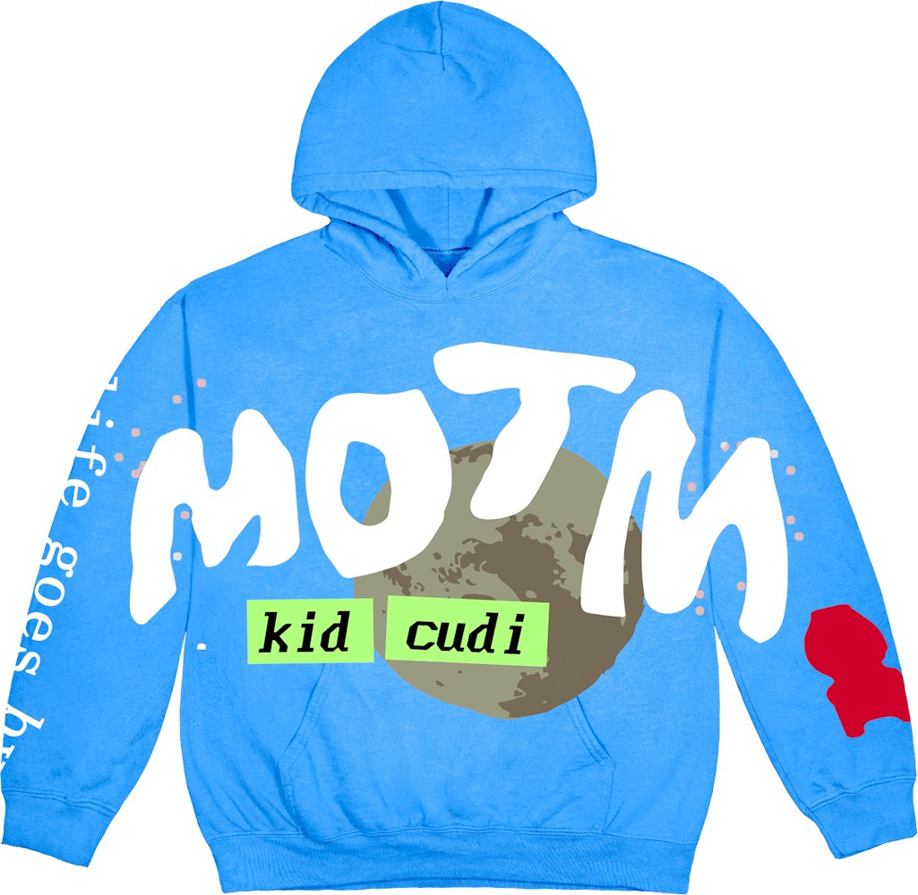 Kid Cudi CPFM For MOTM III Life Goes By Hoodie Blue - FW20