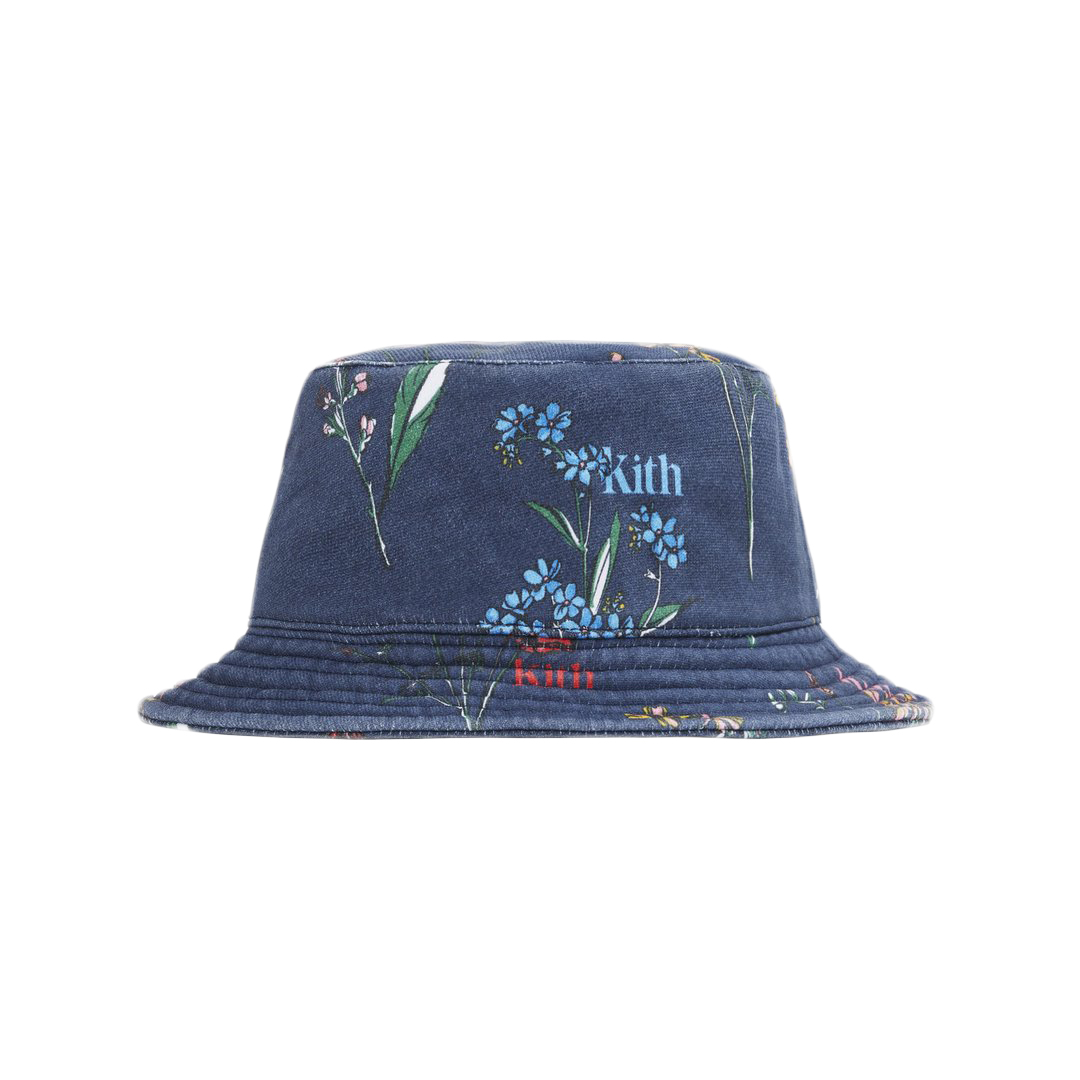 Pre-owned Kith  Botanical Floral Bucket Hat Nocturnal