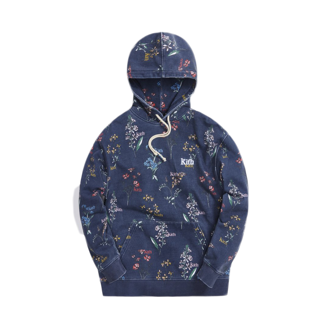 Pre-owned Botanical Floral Williams Iii Hoodie Nocturnal