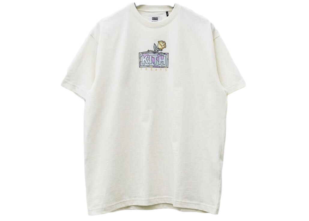 Pre-owned Kith  Treats Mosaic Rose Tee Off White