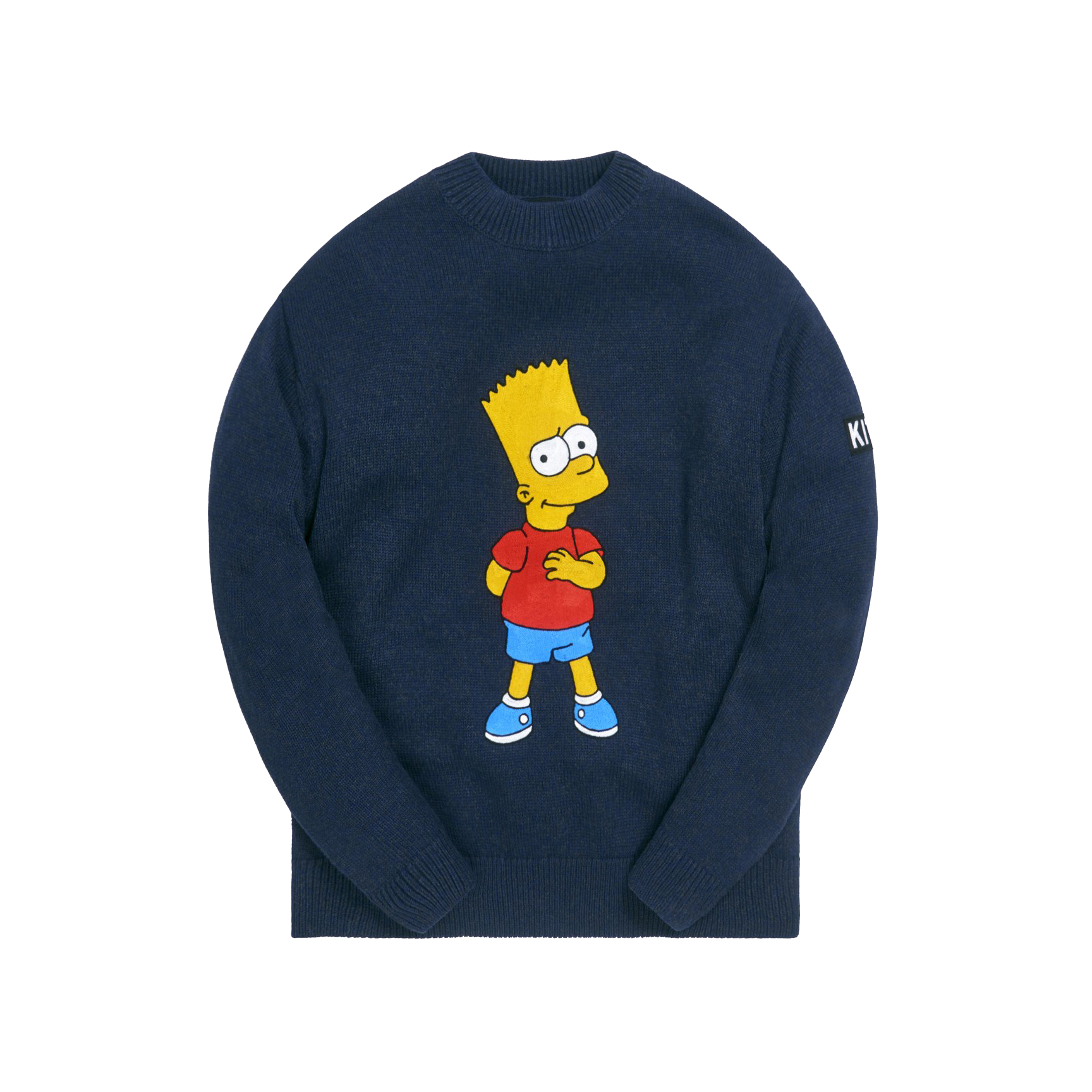 Pre-owned Kith X The Simpsons Bart Intarsia Sweater Navy/multi