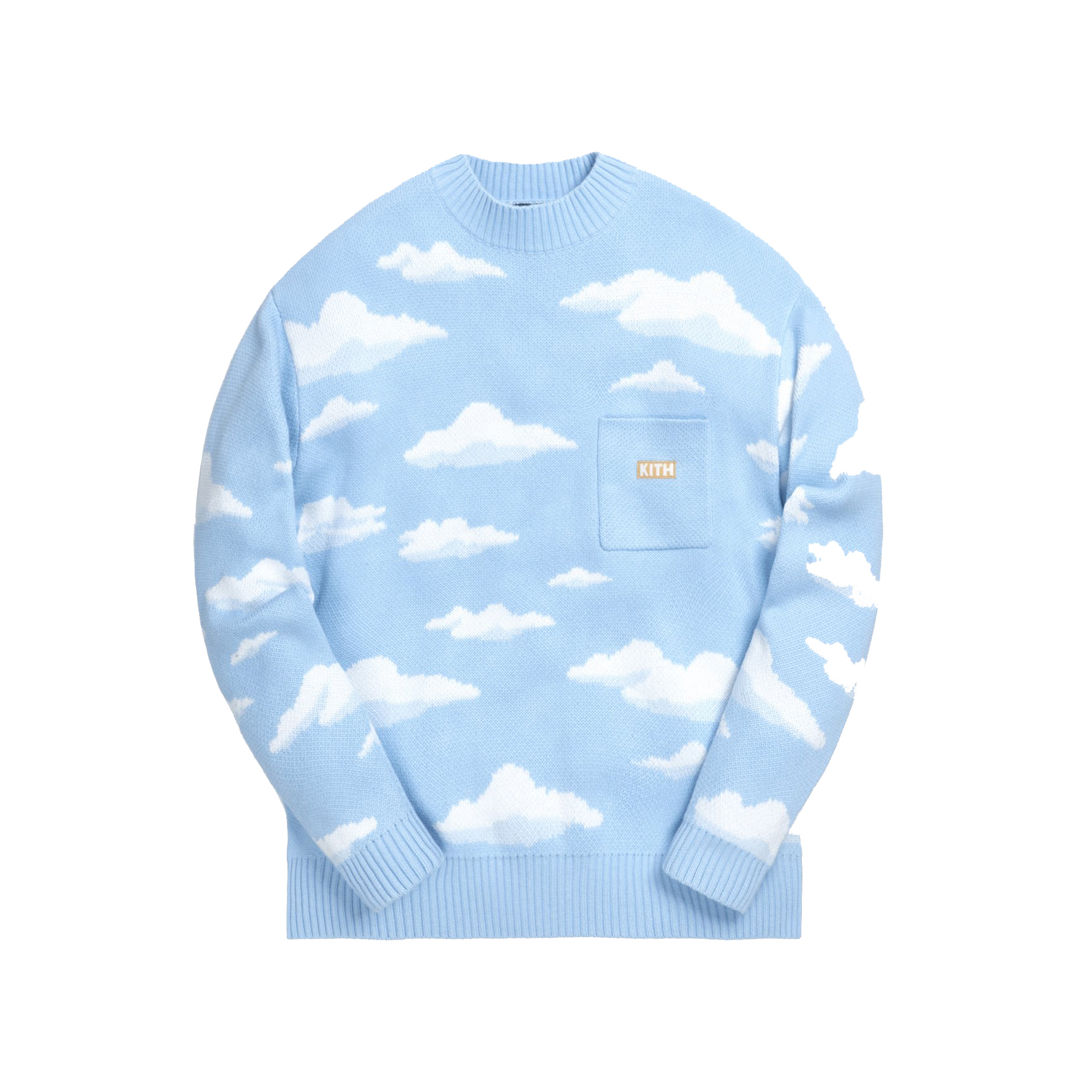 Pre-owned Kith  X The Simpsons Cloud Intarsia Sweater Blue