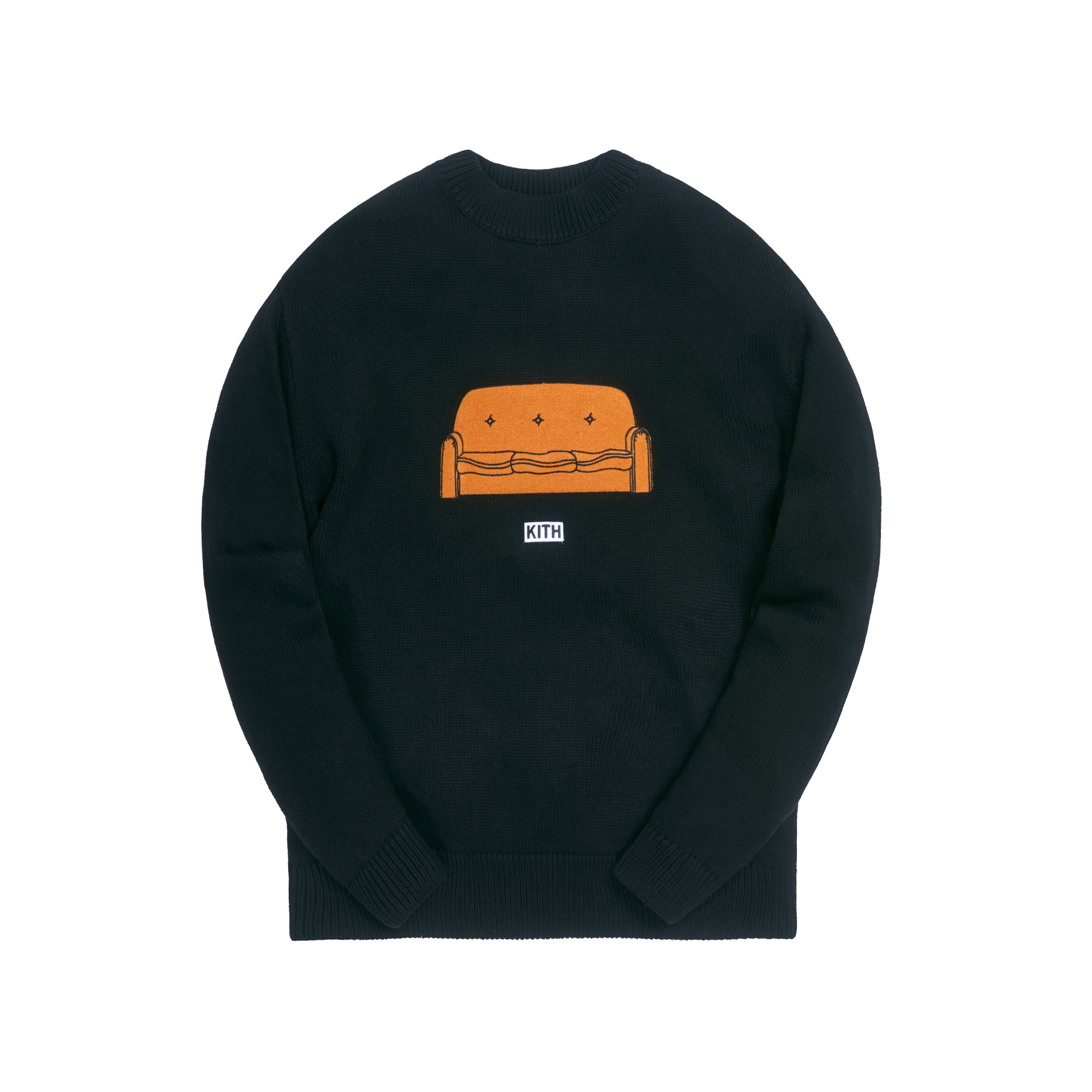 Pre-owned Kith  X The Simpsons Couch Intarsia Sweater Black