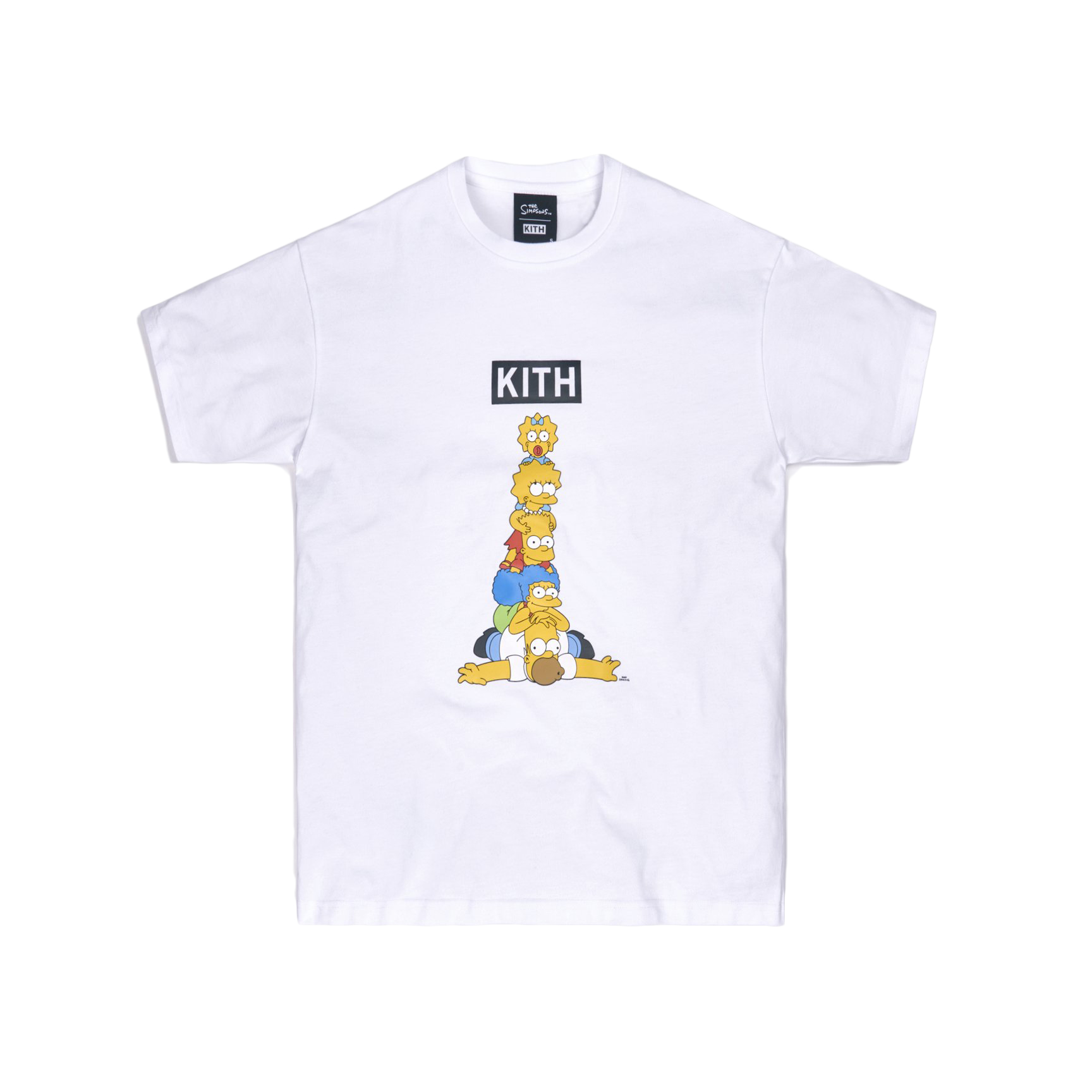 Pre-owned Kith  X The Simpsons Family Stack Tee White
