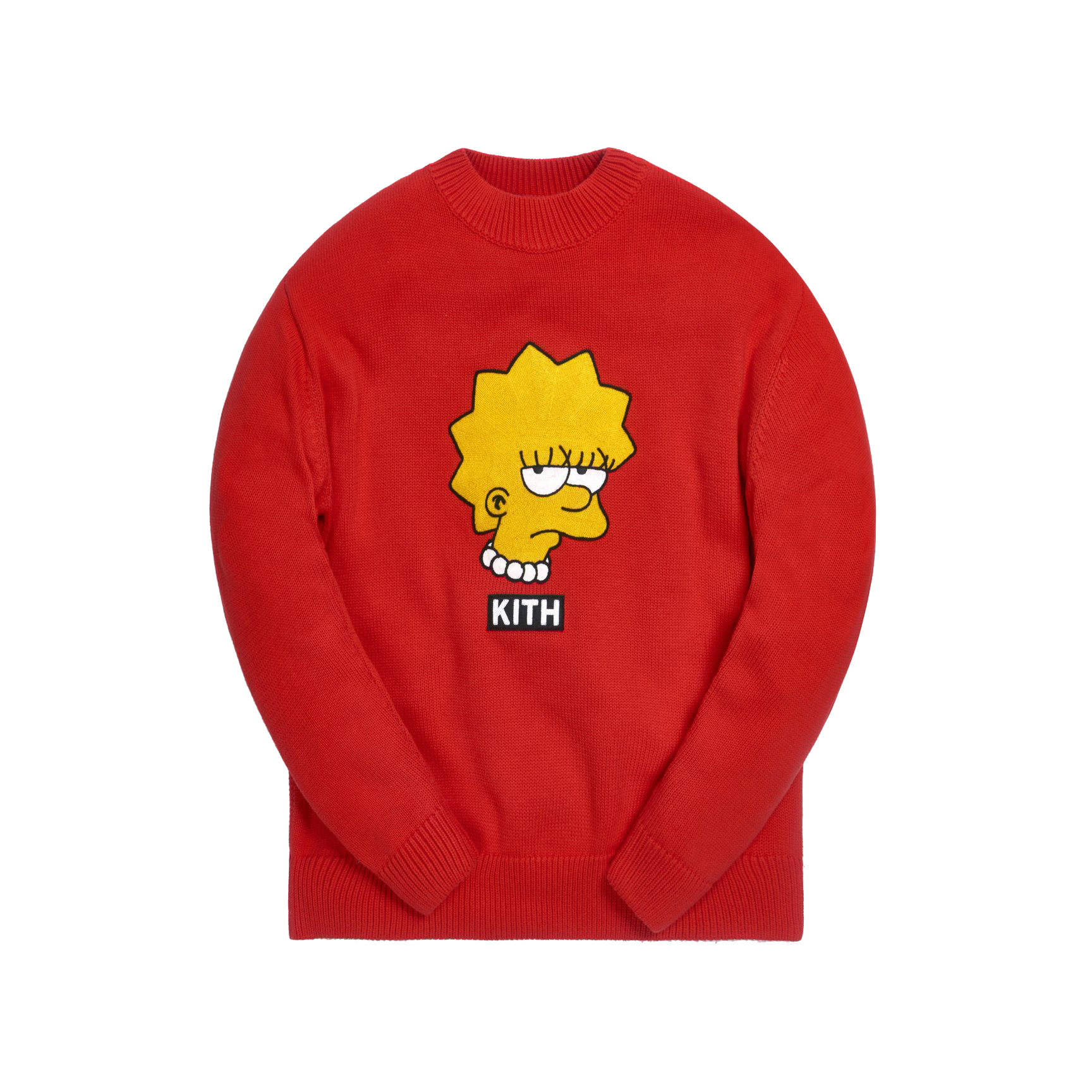 Pre-owned Kith  X The Simpsons Lisa Intarsia Sweater Red