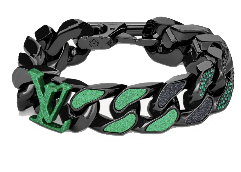 Pre-owned Louis Vuitton  2054 Chain Link Bracelet Black Multicolor