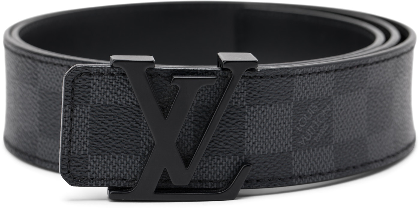 Louis Vuitton Black Leather Ceinture Carre Belt - Ann's Fabulous