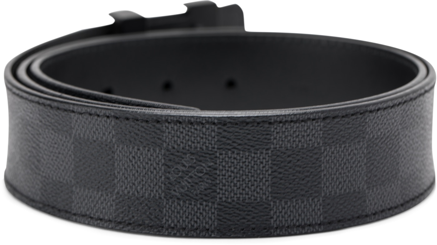 Louis Vuitton Damier Graphite Inventeur 35mm Reversible Belt sz 90 For Sale  at 1stDibs