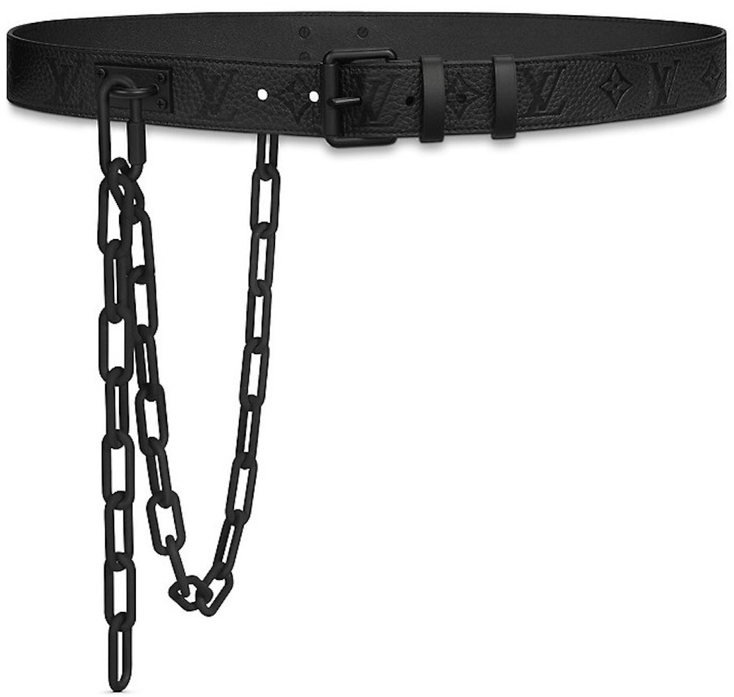 Louis Vuitton Signature Belt Monogram Chains 35MM Absolute Black