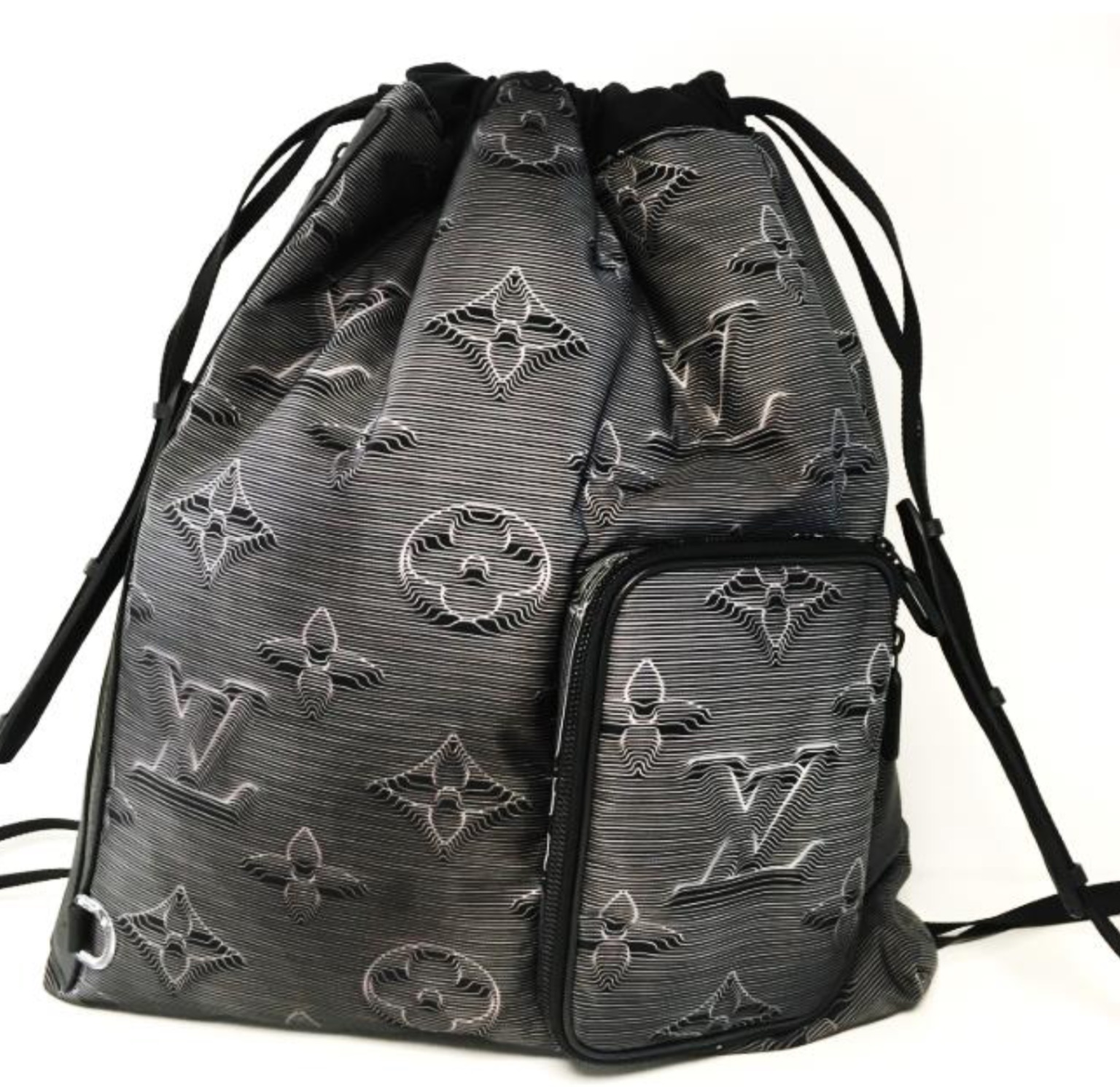 lv backpack black and grey