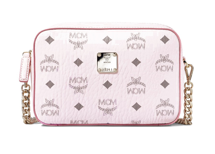 Pre-owned Mcm  Camera Bag Crossbody Visetos Powder Pink