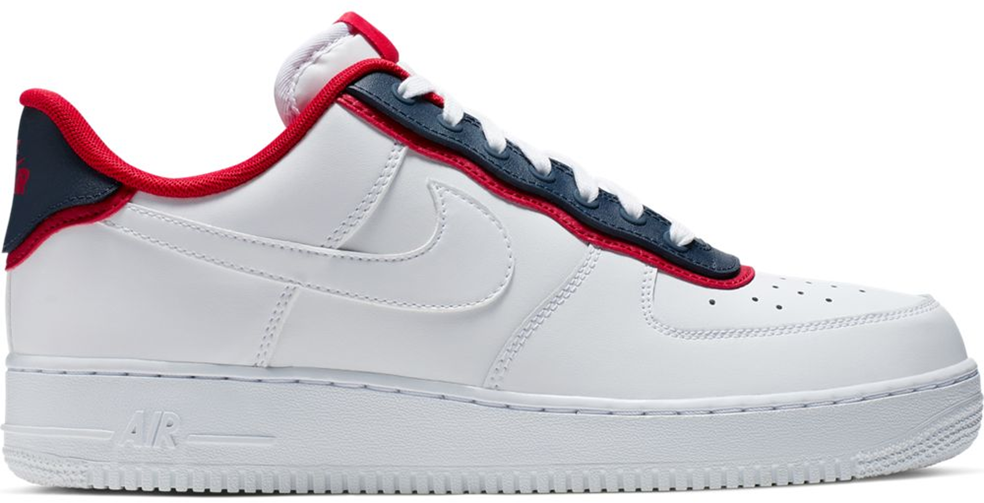 nike air force ones red white and blue