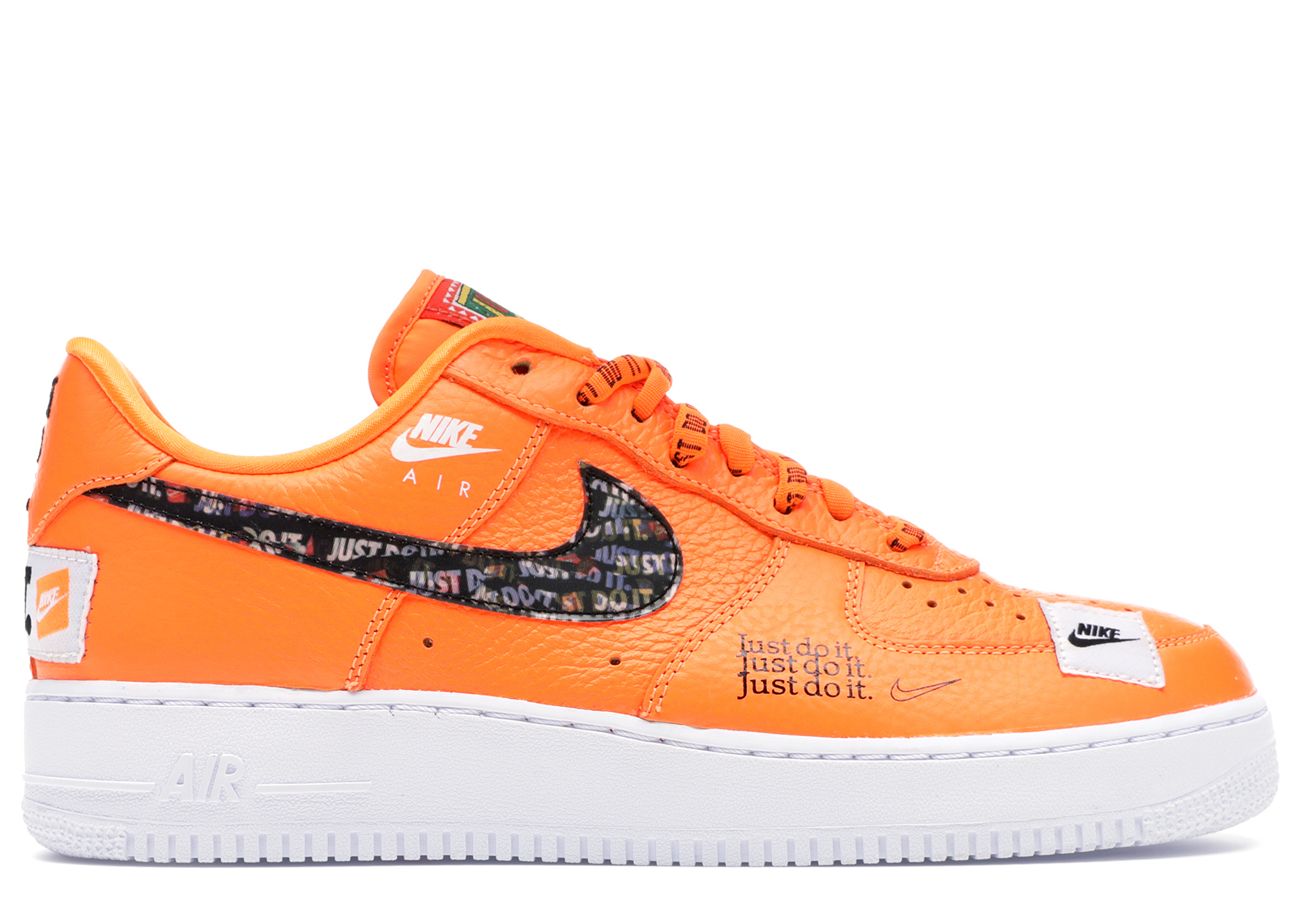 orange just do it sneakers