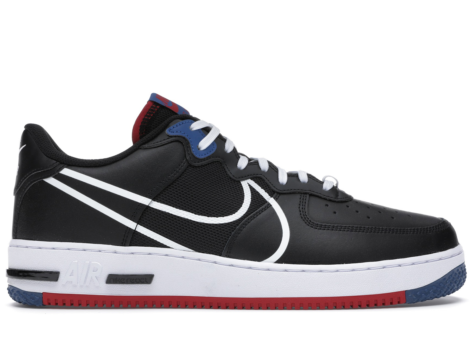 red blue black and white nikes