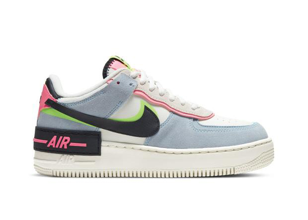 Pre-owned Nike Air Force 1 Low Shadow Sunset Pulse (women's) In Sail/black-sunset Pulse-light Armory Blue