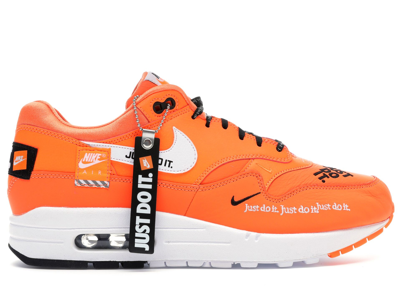 orange just do it nike shoes