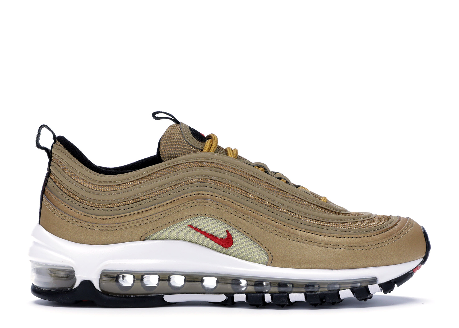 gold nike 97s