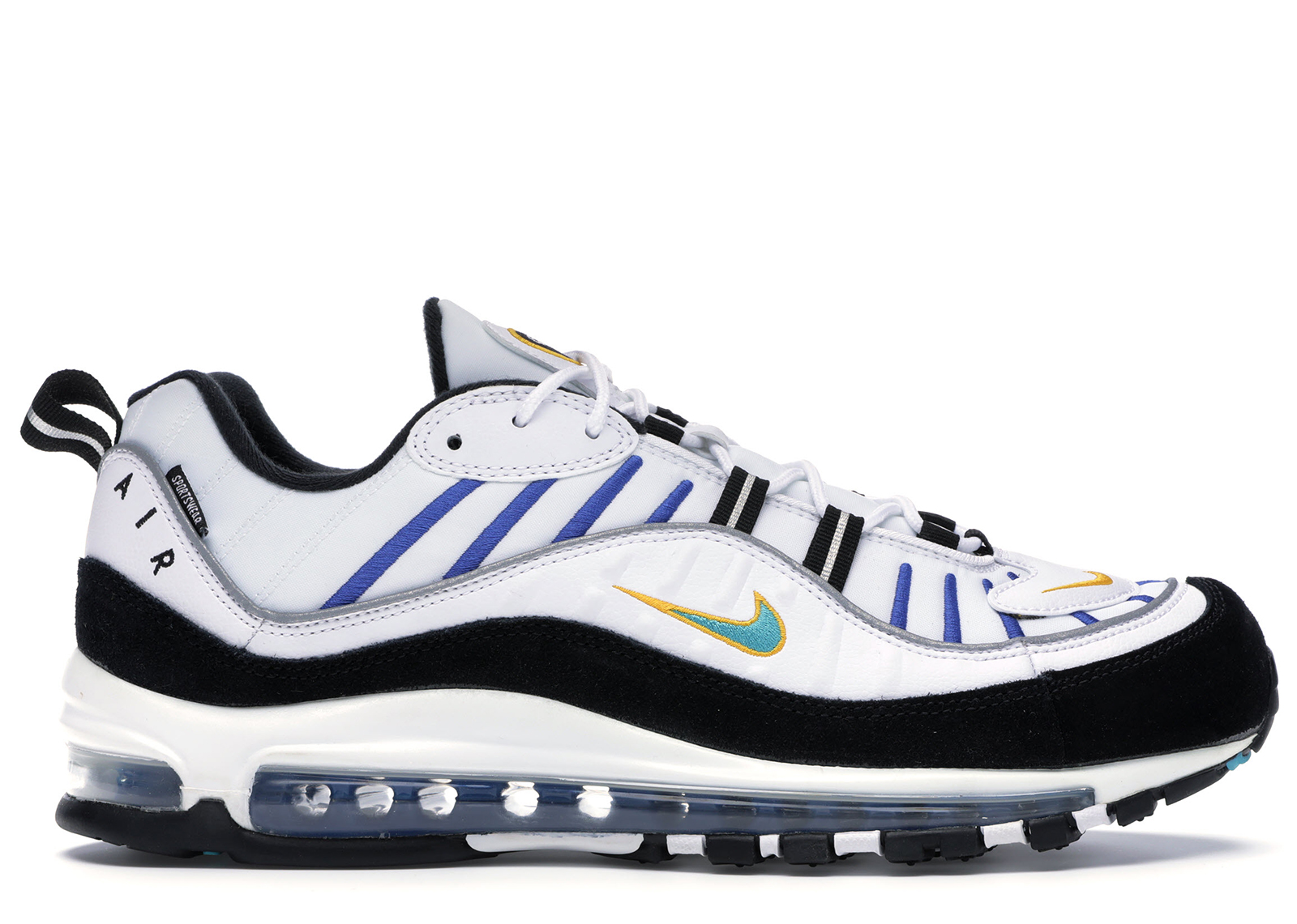 white and gold air max 98