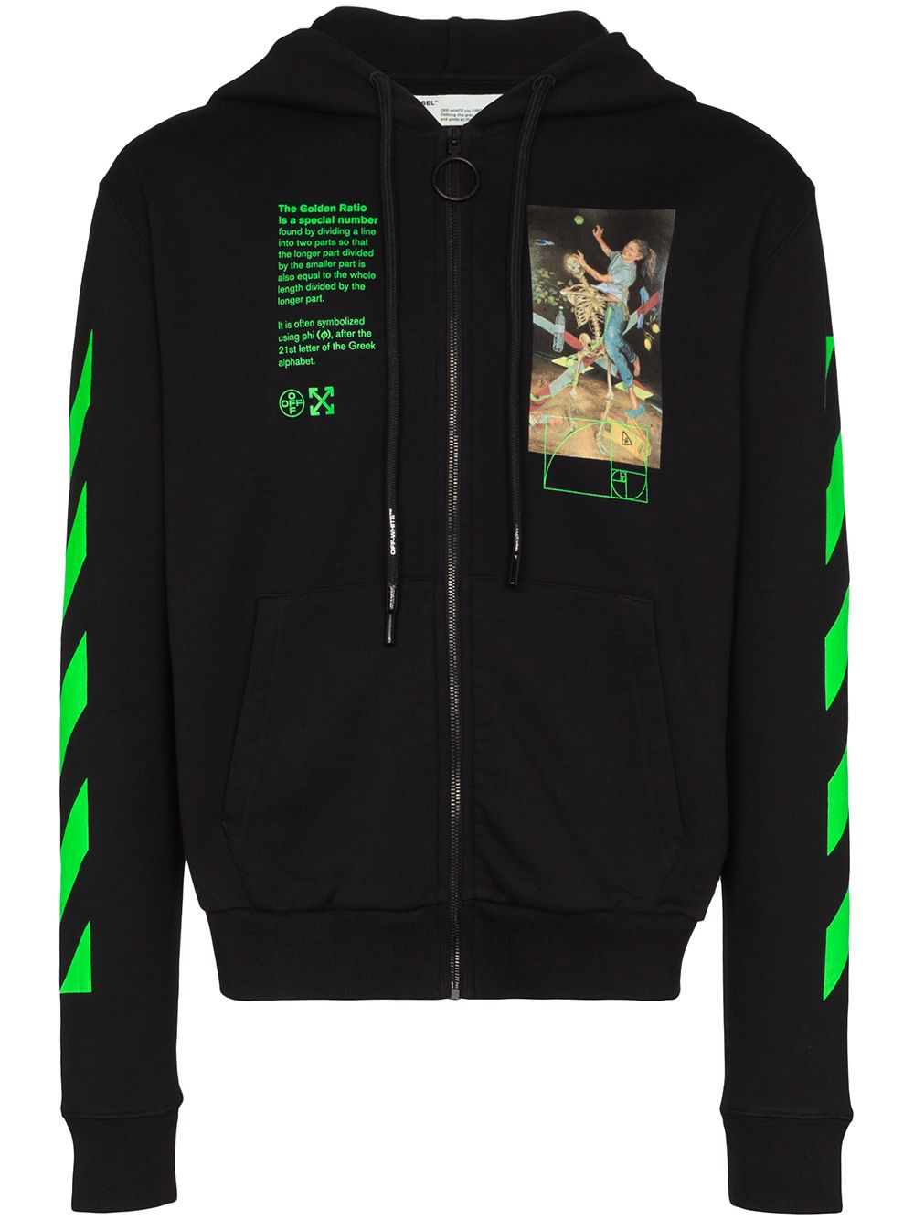 off white hoodie white and green