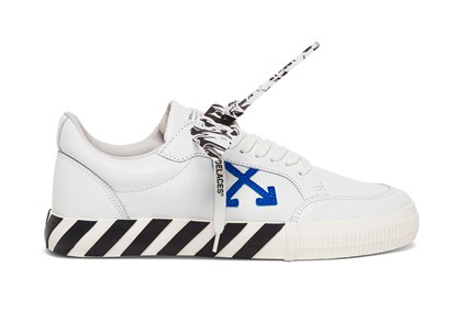 Pre-owned Off-white Vulc Low White/blue Ss21 In White/black/blue