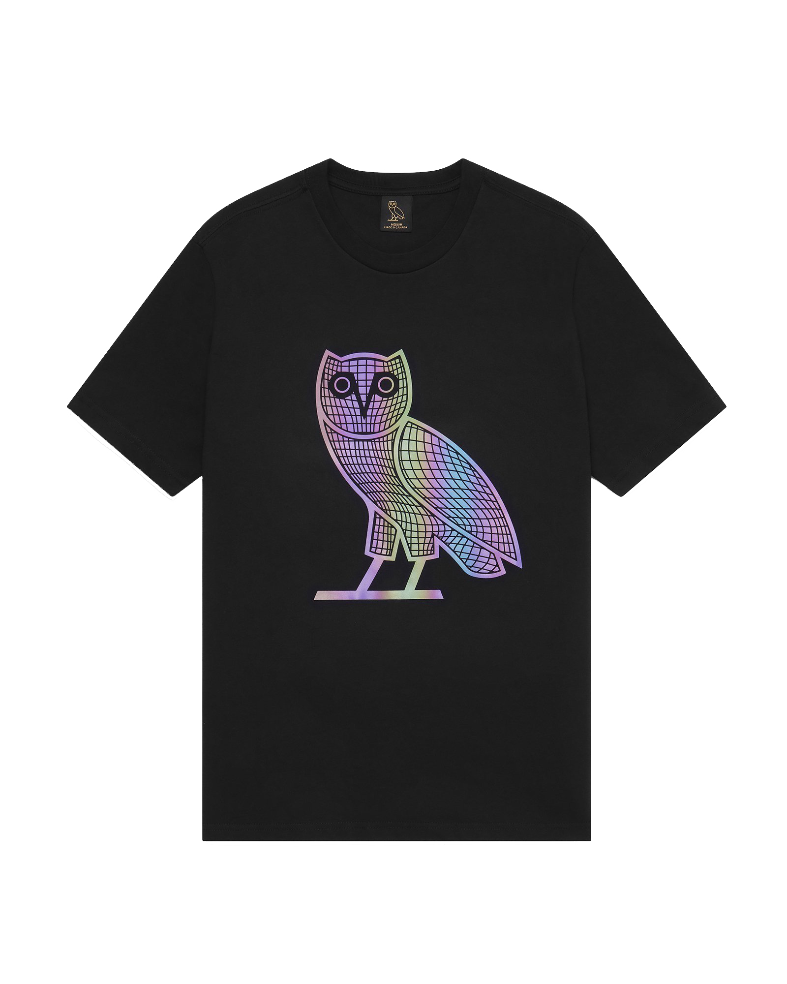 Pre-owned Ovo  Iridescent Grid Owl T-shirt Black