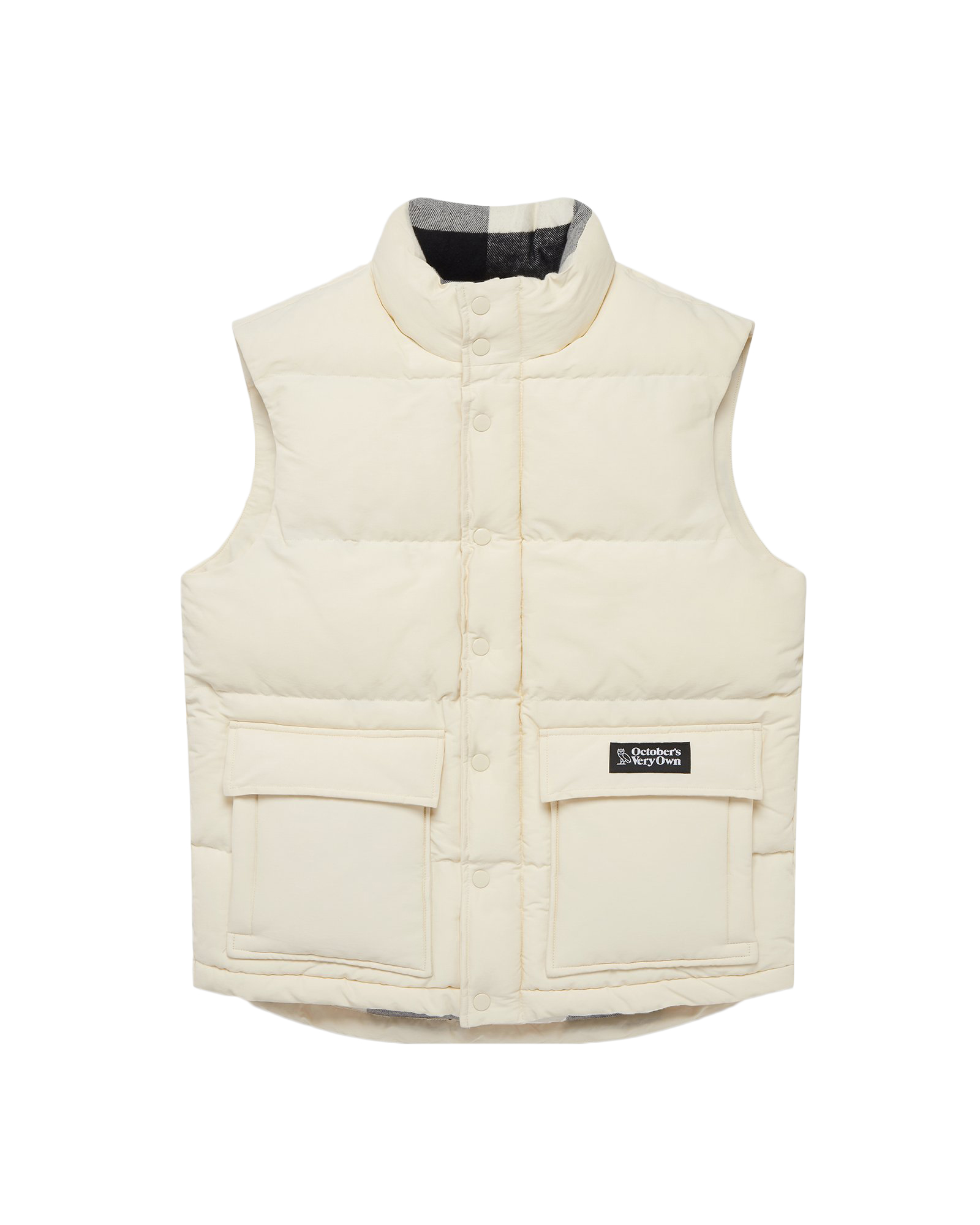 Pre-owned Ovo  Vintage Puffer Vest Cream