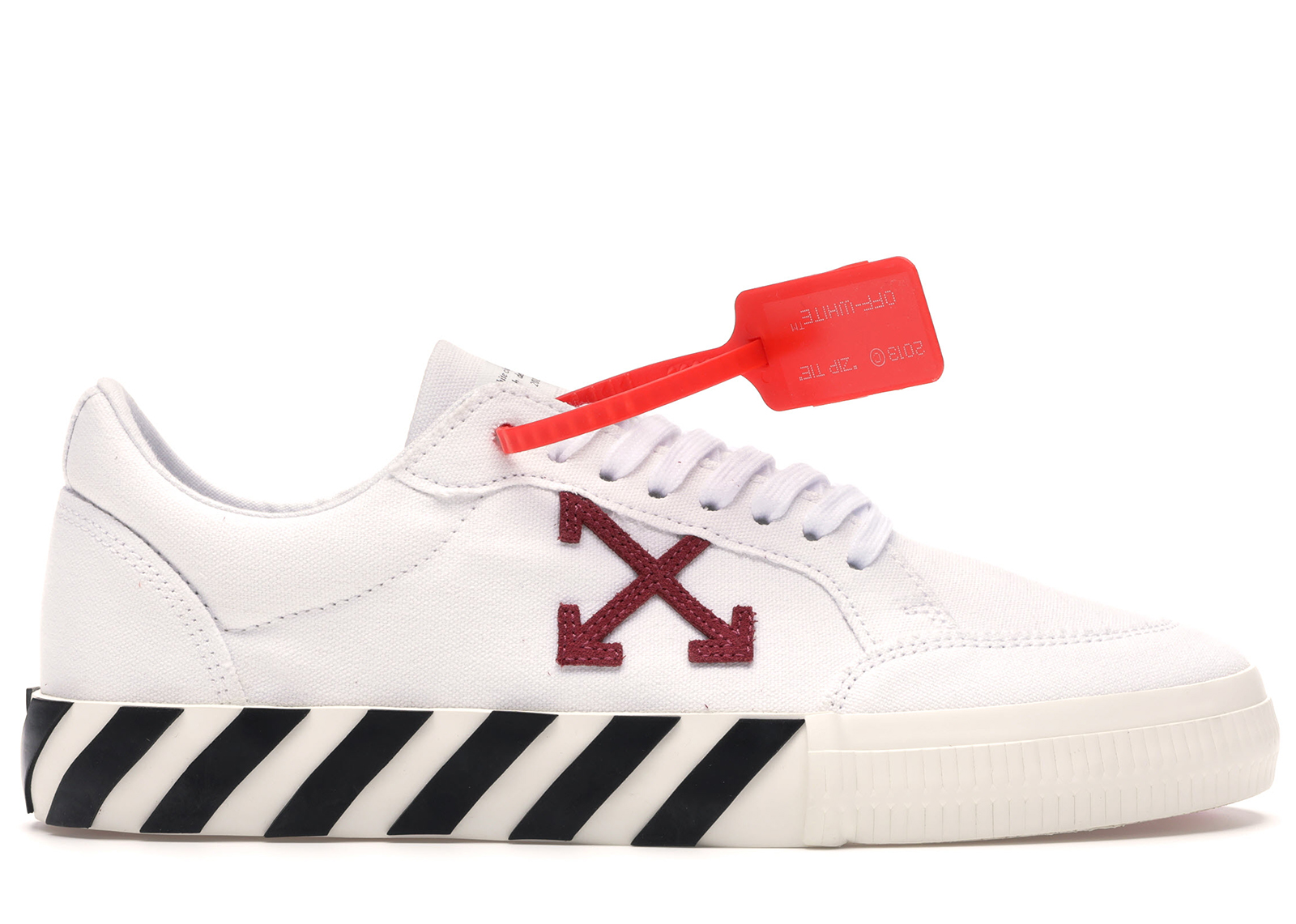 off white vulc low top red