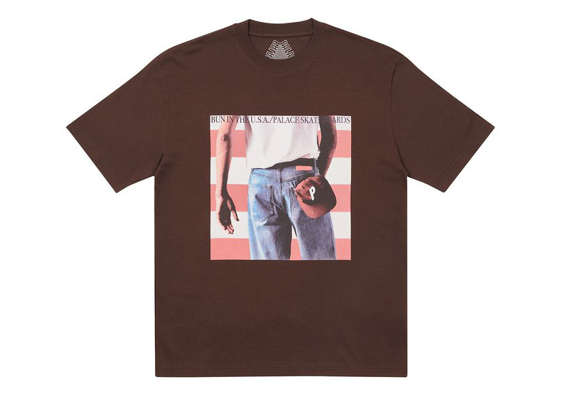 Pre-owned Palace  Born To Bun T-shirt Brown