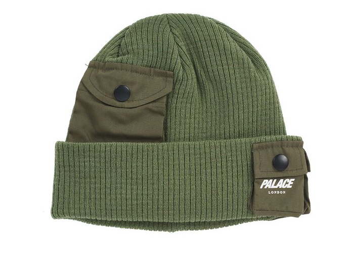 Pre-owned Palace  C-pocket Beanie Green