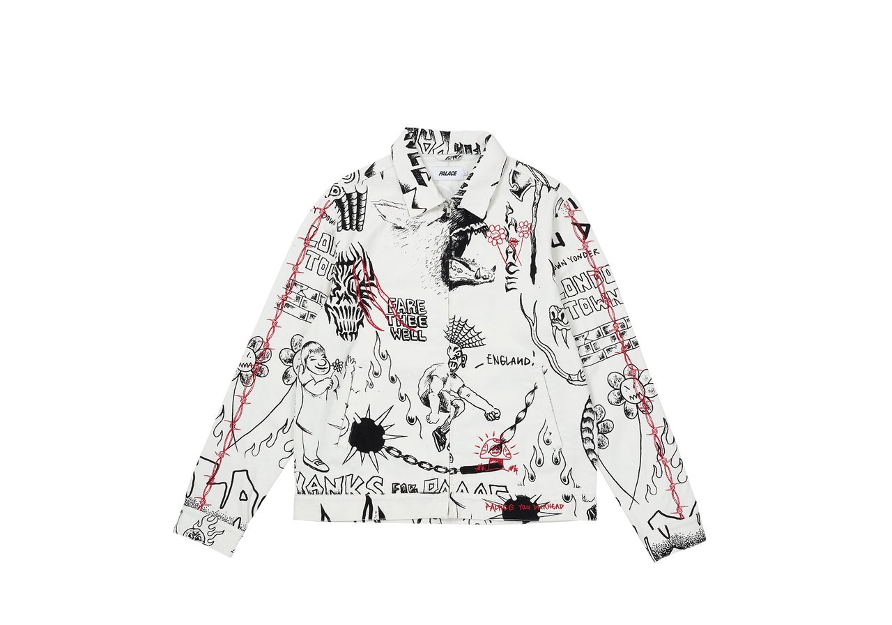 Pre-owned Palace  Lotties Head Gas Jacket White