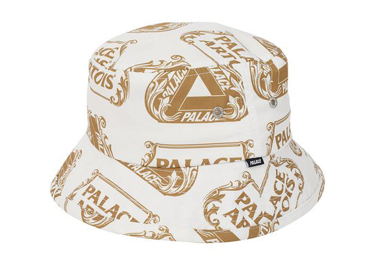 Pre-owned Palace Stella Artois Bucket Hat White/gold