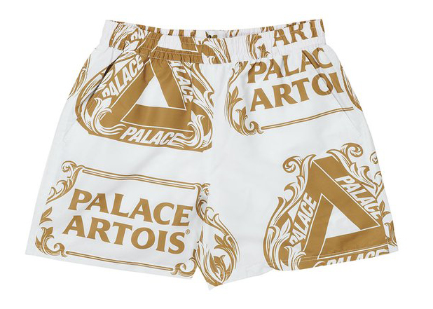 Pre-owned Palace Stella Artois Swim Short White/gold