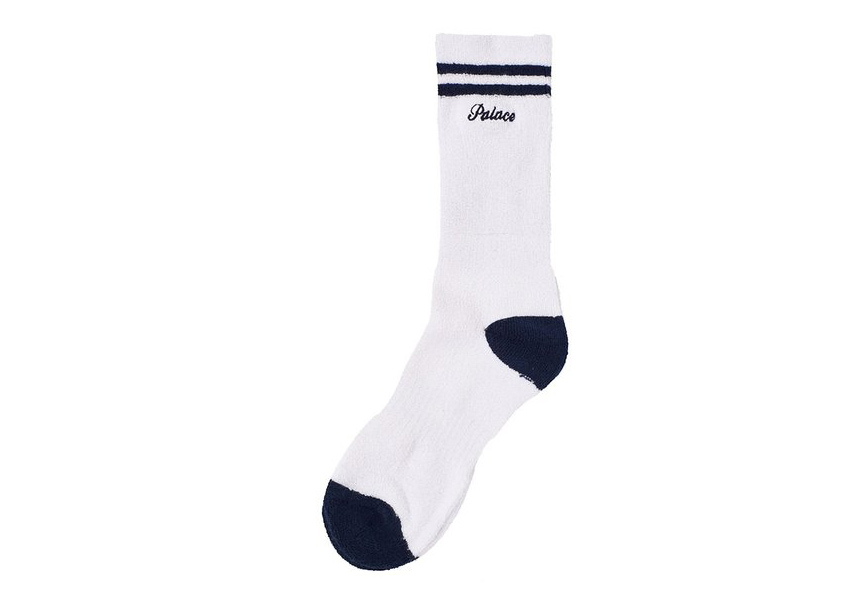 Pre-owned Palace  Towelling Sock White