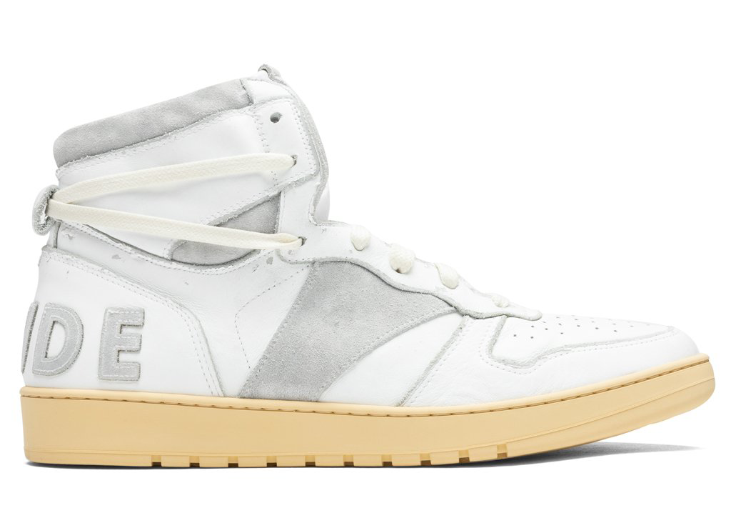 Pre-owned Rhude  Recess Hi White Grey Natural Sole In White/grey-natural