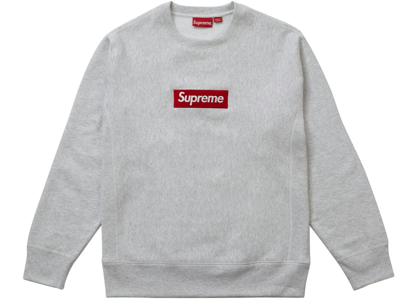 Supreme Box Logo Crewneck (FW18) Ash Grey FW18 Supreme Box Logo Crewneck (FW18) Ash Grey FW18