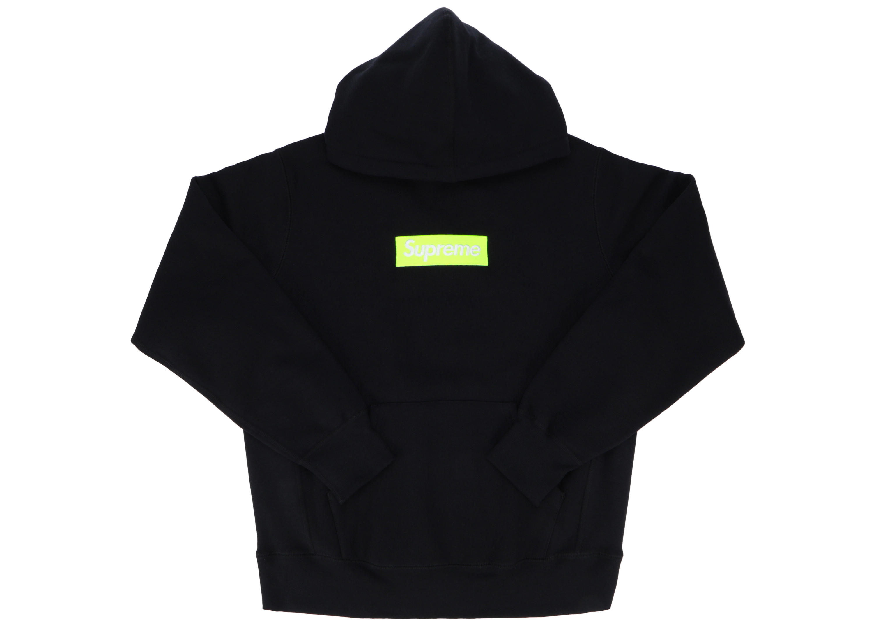 supreme black on black box logo hoodie