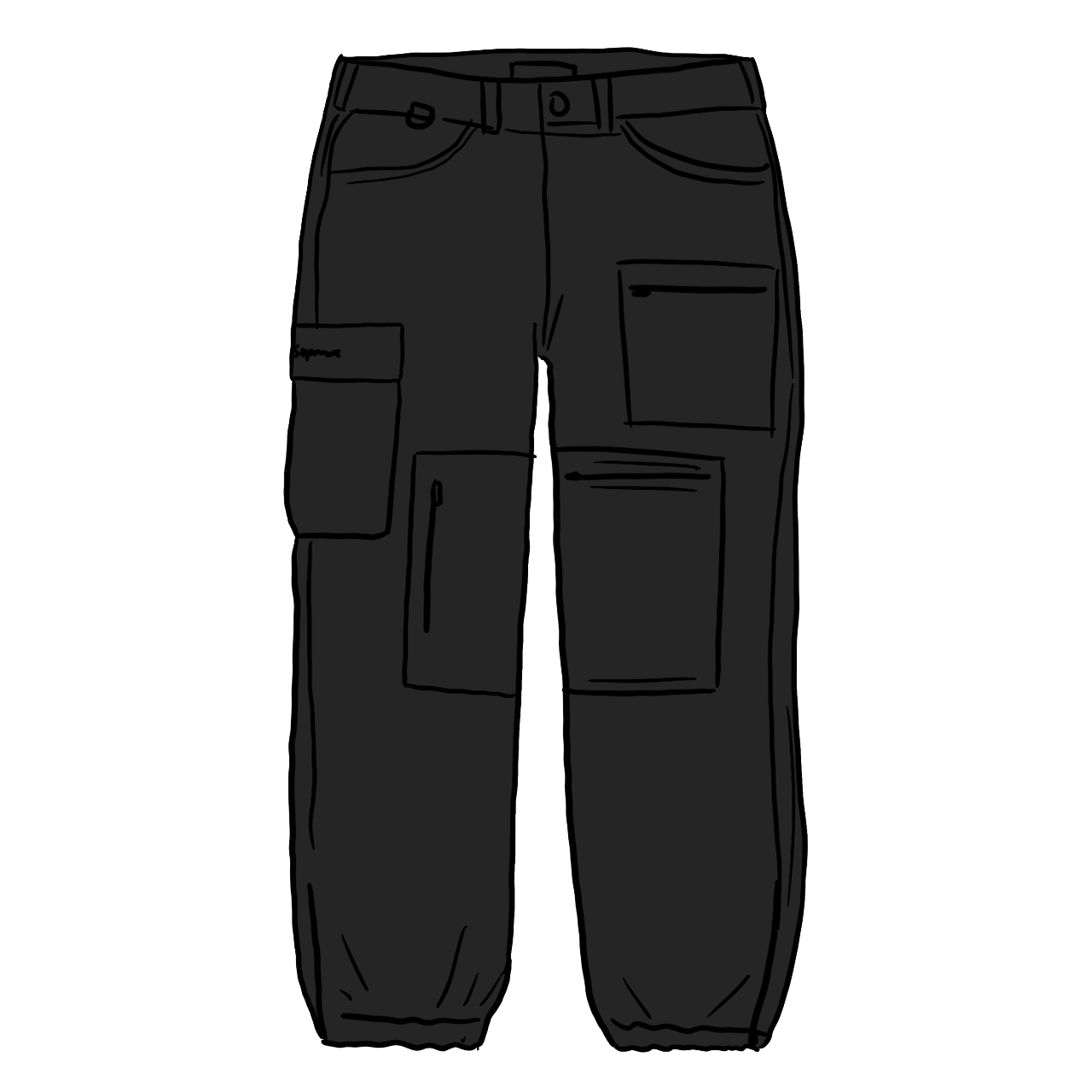 Pre-owned Supreme Cargo Flight Pant (ss21) Black