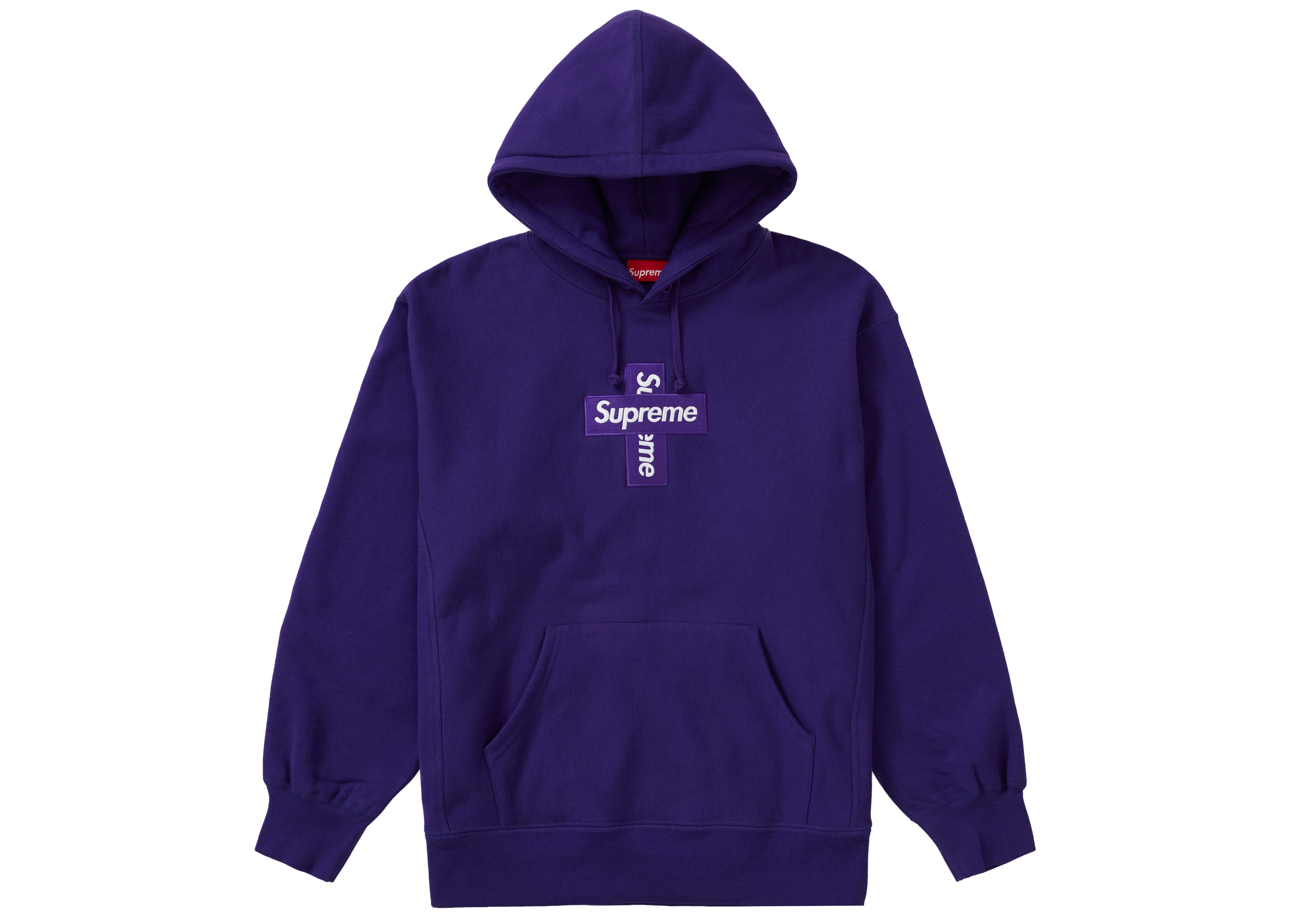 XL Supreme Big Logo Jacquard Hooded Sweatshirt Purple シュプリーム