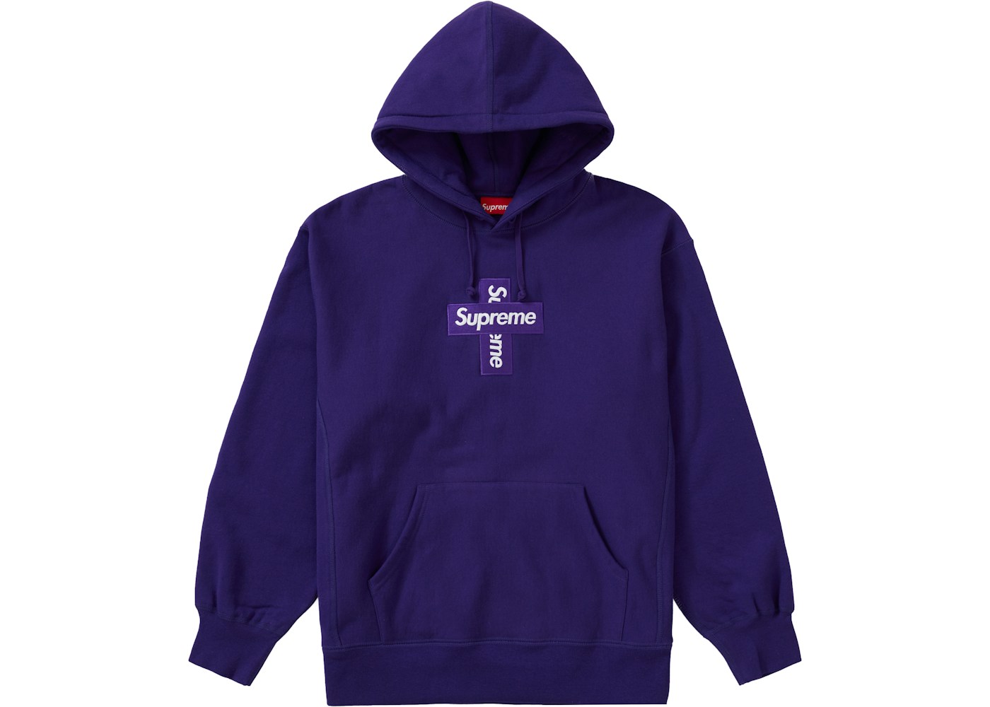 Supreme Cross Box Logo Hooded Sweatshirt Purple - FW20