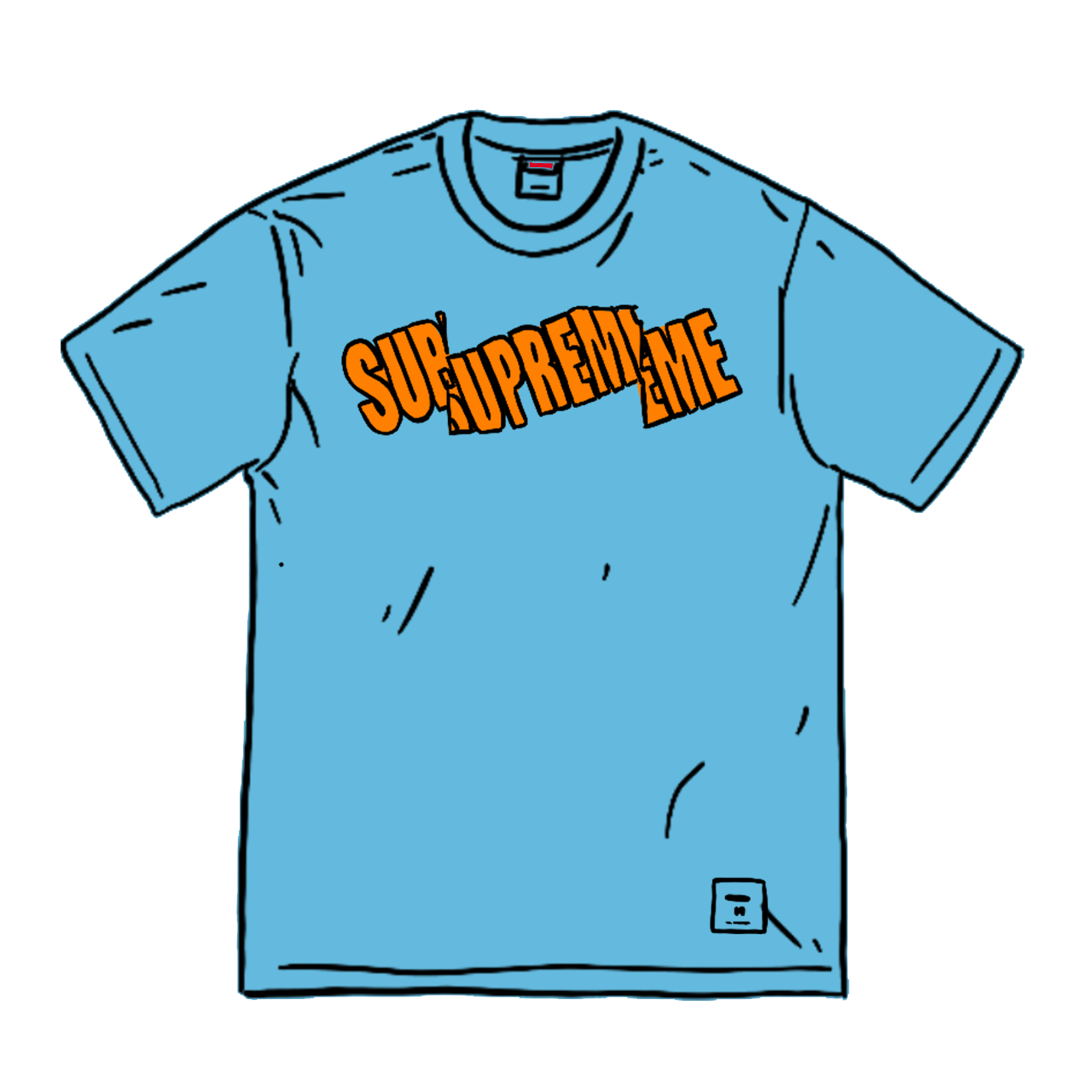 Pre-owned Supreme Cut Logo S/s Top Bright Blue