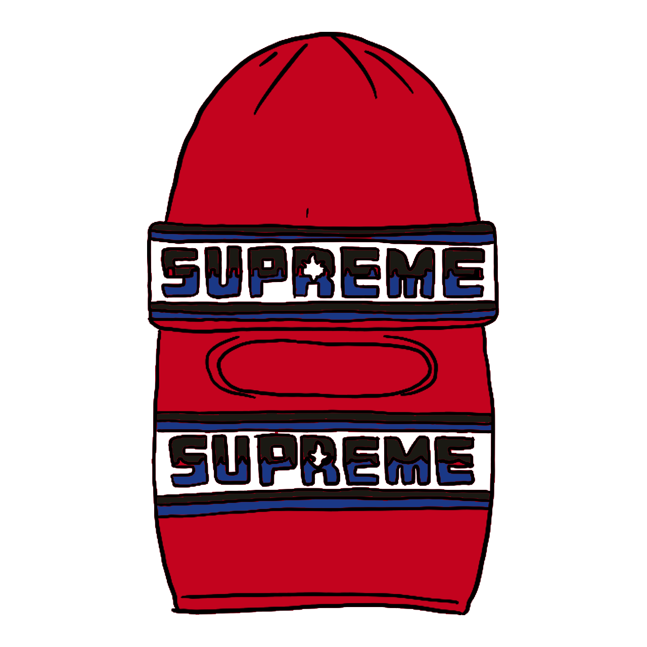 Pre-owned Supreme  Double Logo Facemask Beanie Red